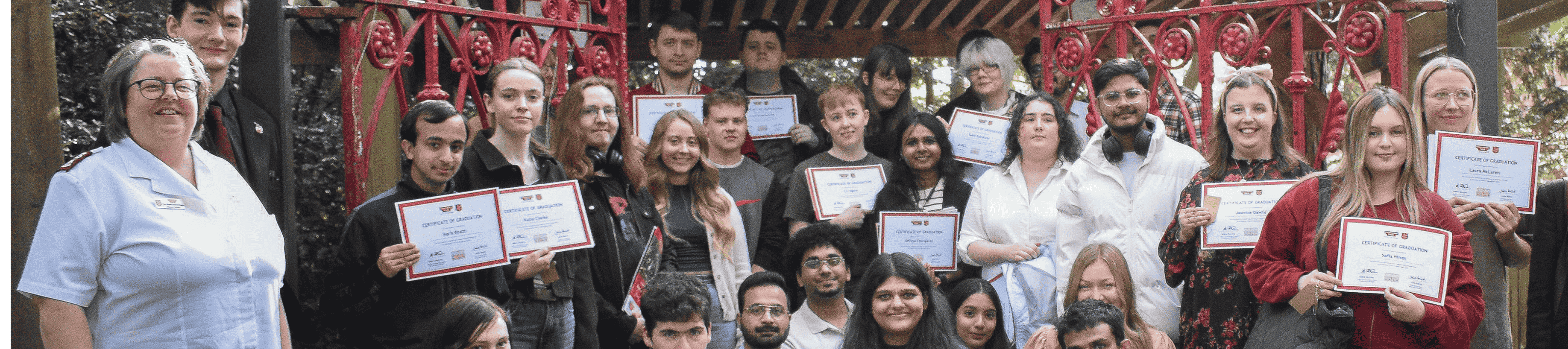 Steps at Strawberry Field graduates at their Summer Graduation