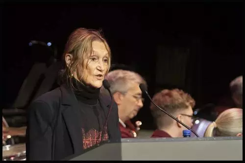 Julia Baird, Strawberry Field's Honorary President and John Lennon's sister talks at celebrating Christmas with Strawberry Field Liverpool