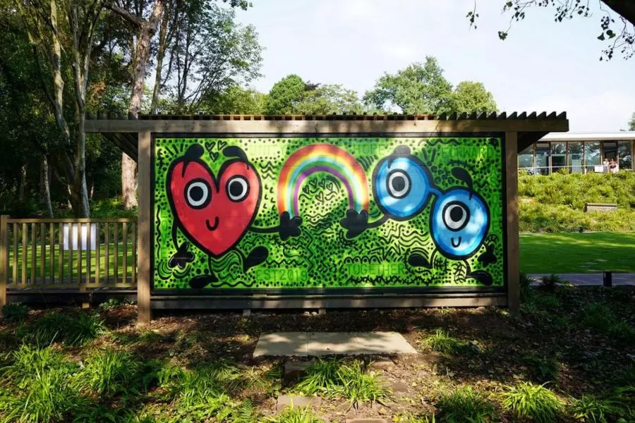Artwork by Sean Webster at Strawberry Field Liverpool
