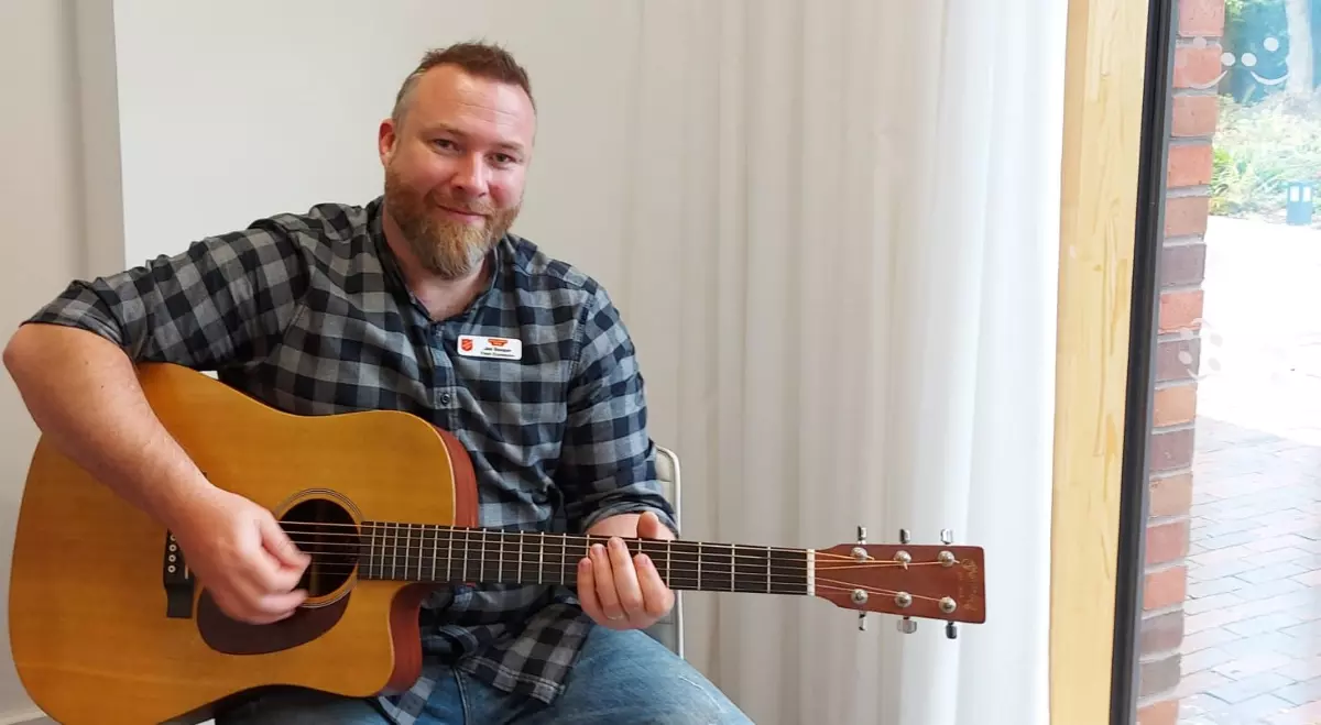 Joe on guitar