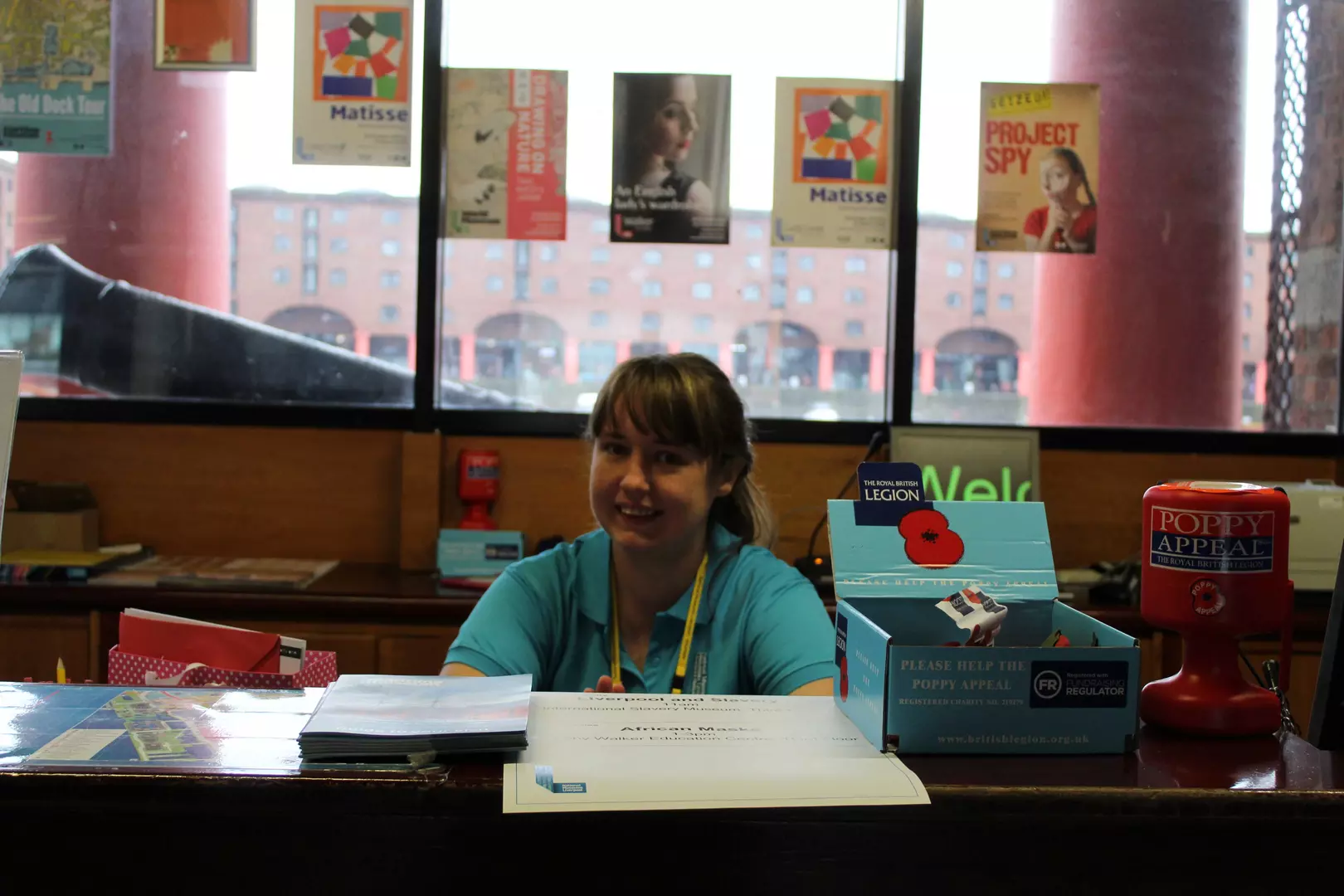 Lizzie from the Steps to Work Programme working on a placement at the Maritime Museum