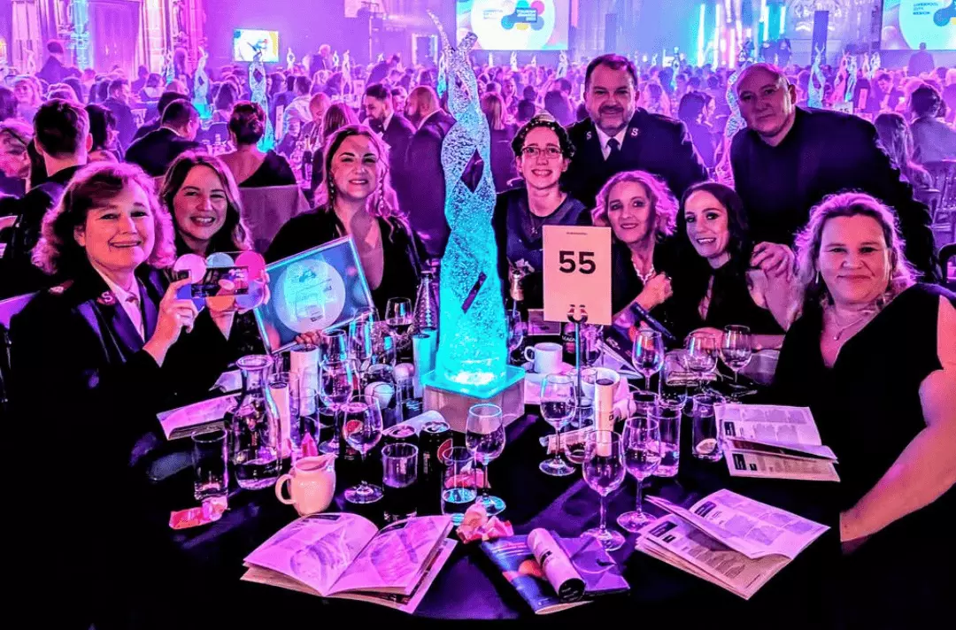 9 members of the team at the Liverpool City Region Tourism Awards 2023