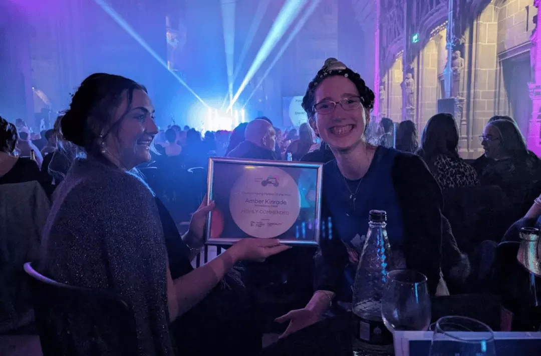 Amber Kinrade, graduate of the Steps to Work programme at the Liverpool City Region Tourism Awards 2023