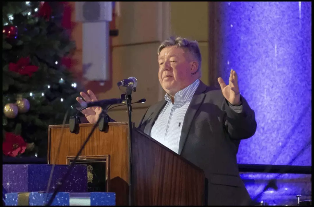 BBC Merseyside's Paul Beesley compere at Celebrating Christmas