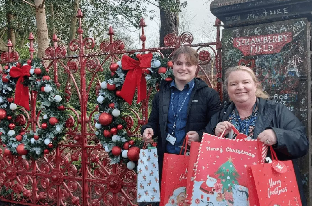 Sharon Heller & Rob Daley of Abbot’s Lea School came to collect the many gifts from this our Christmas toy appeal at Strawberry Field.