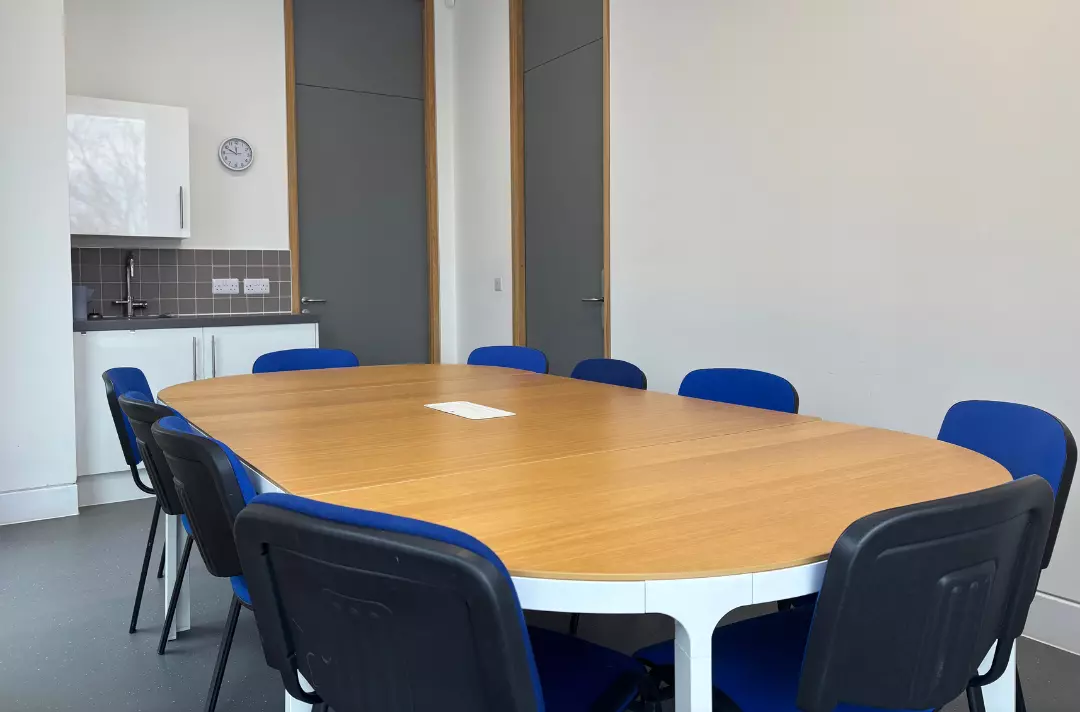 Room with a View. Boardroom with chairs