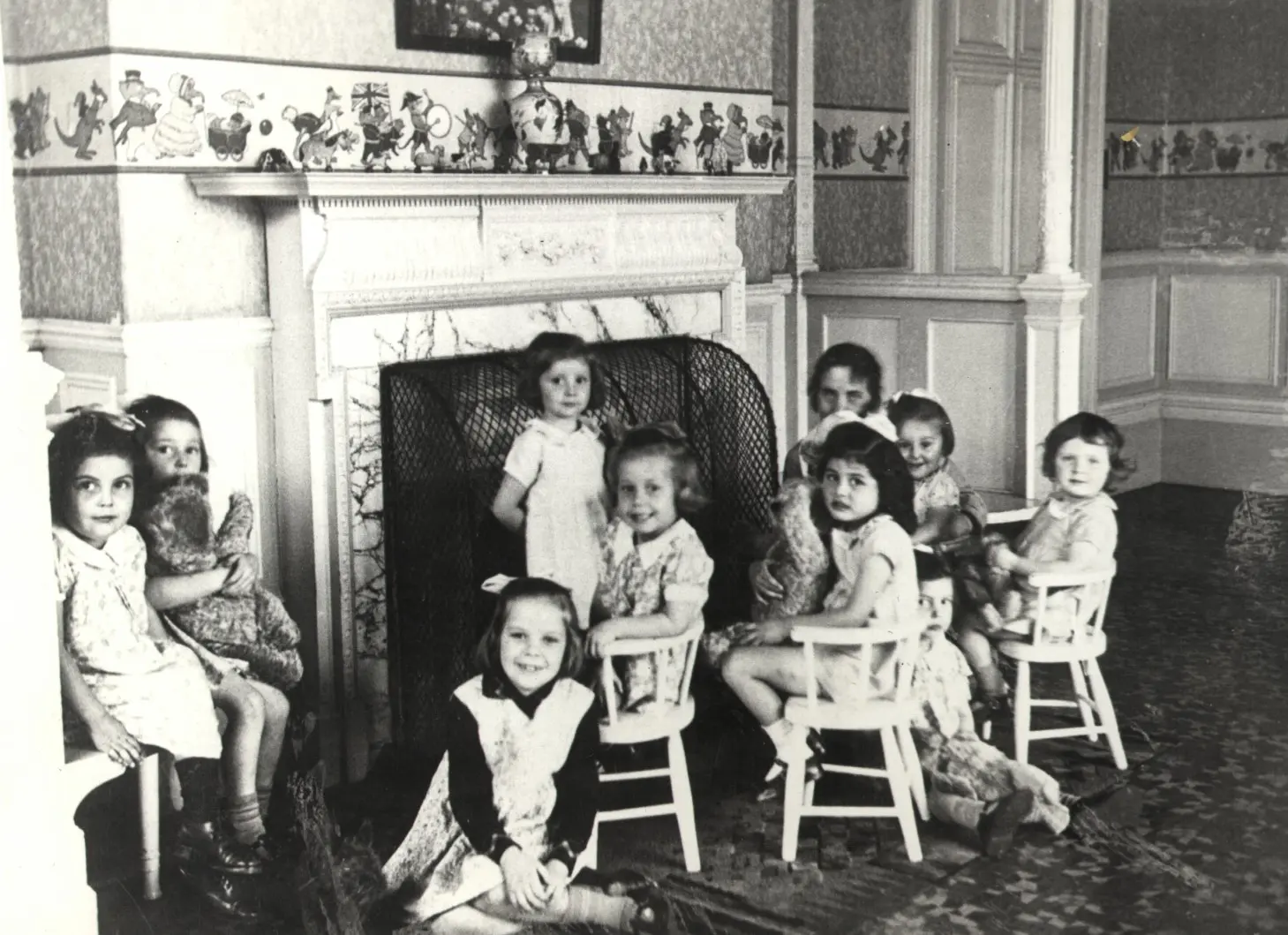 Little girls who were residents of the children home