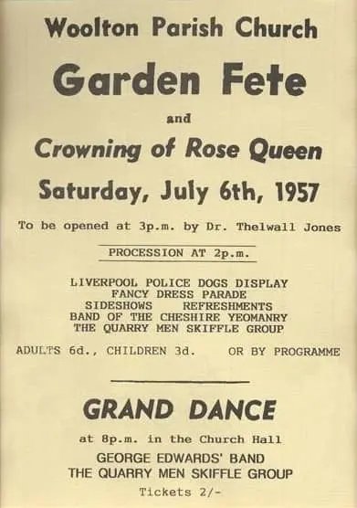 A poster for Woolton Parish Church's garden fete