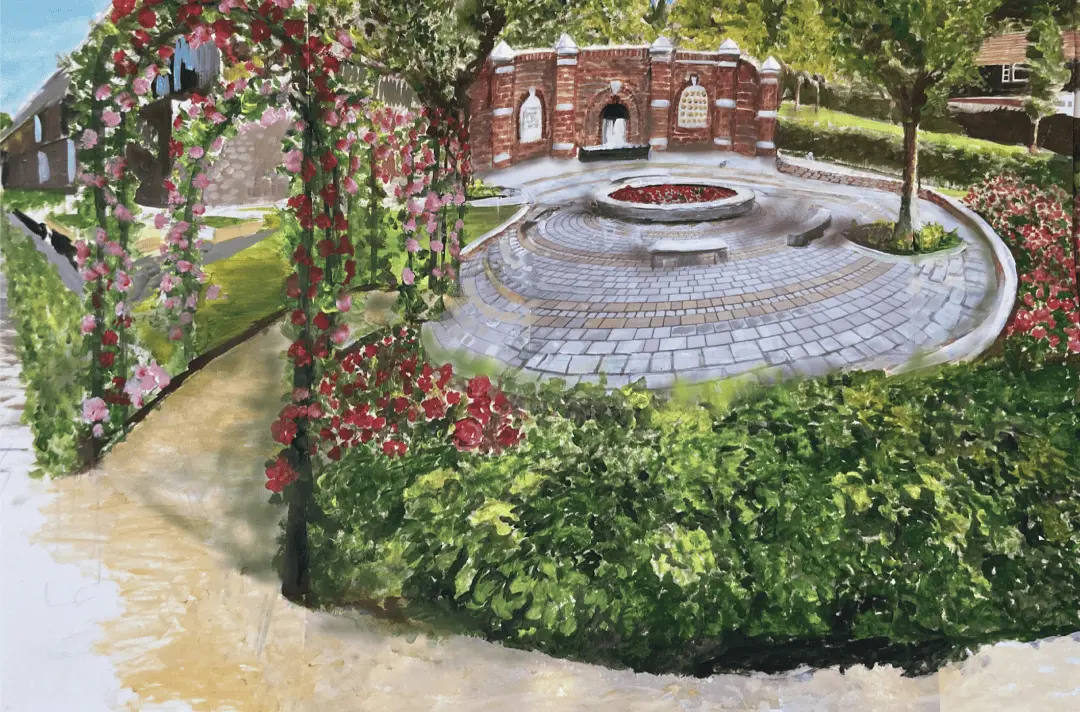 Artists impression of the Sir George and Lady Judy Martin memorial garden at Strawberry Field