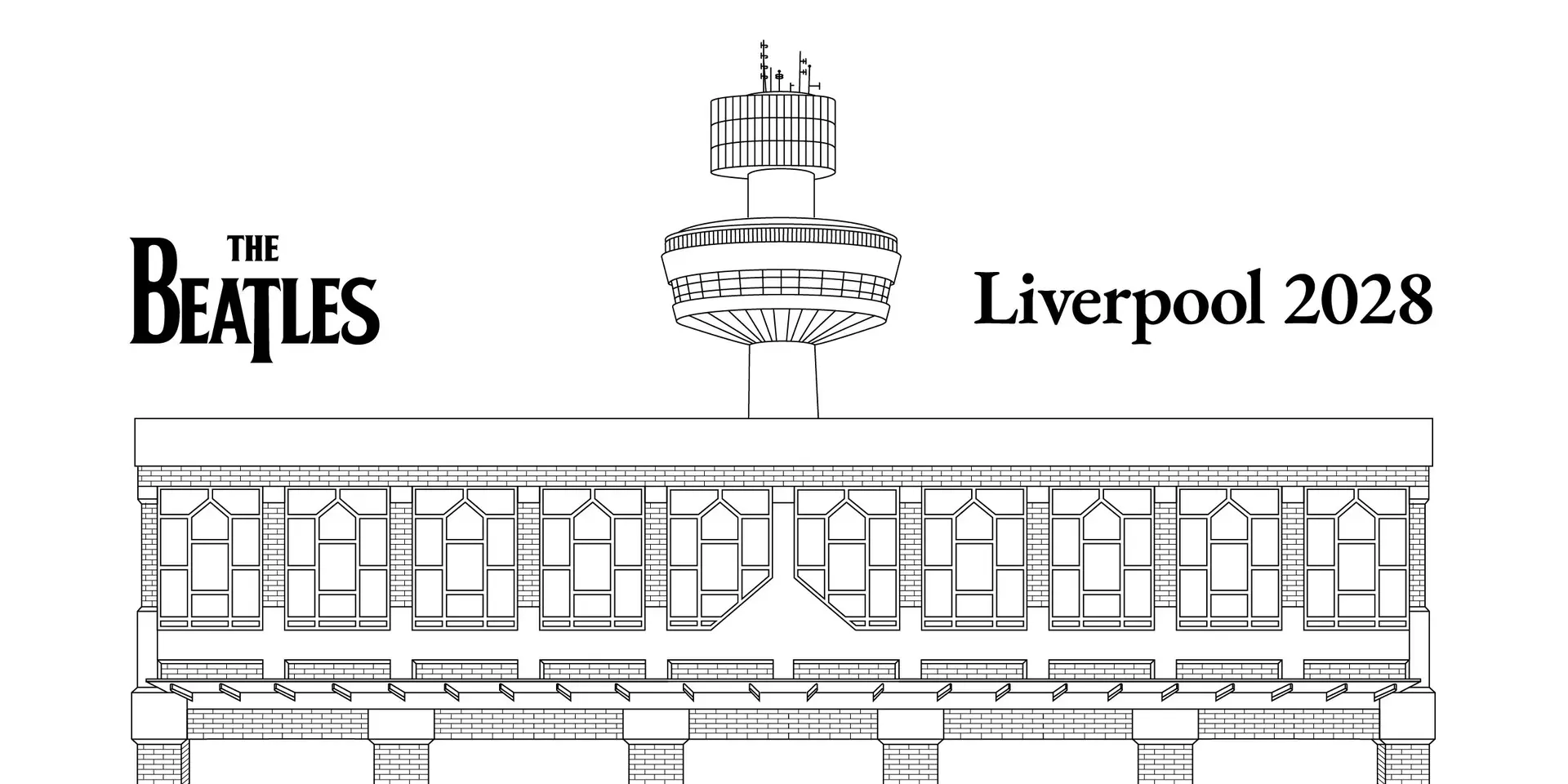 A line drawing of Liverpool's St John's Beacon, soon to be turned into a Beatles experience